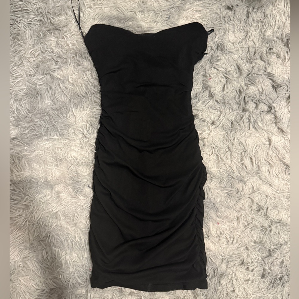 Garage Black Strapless Mini Dress